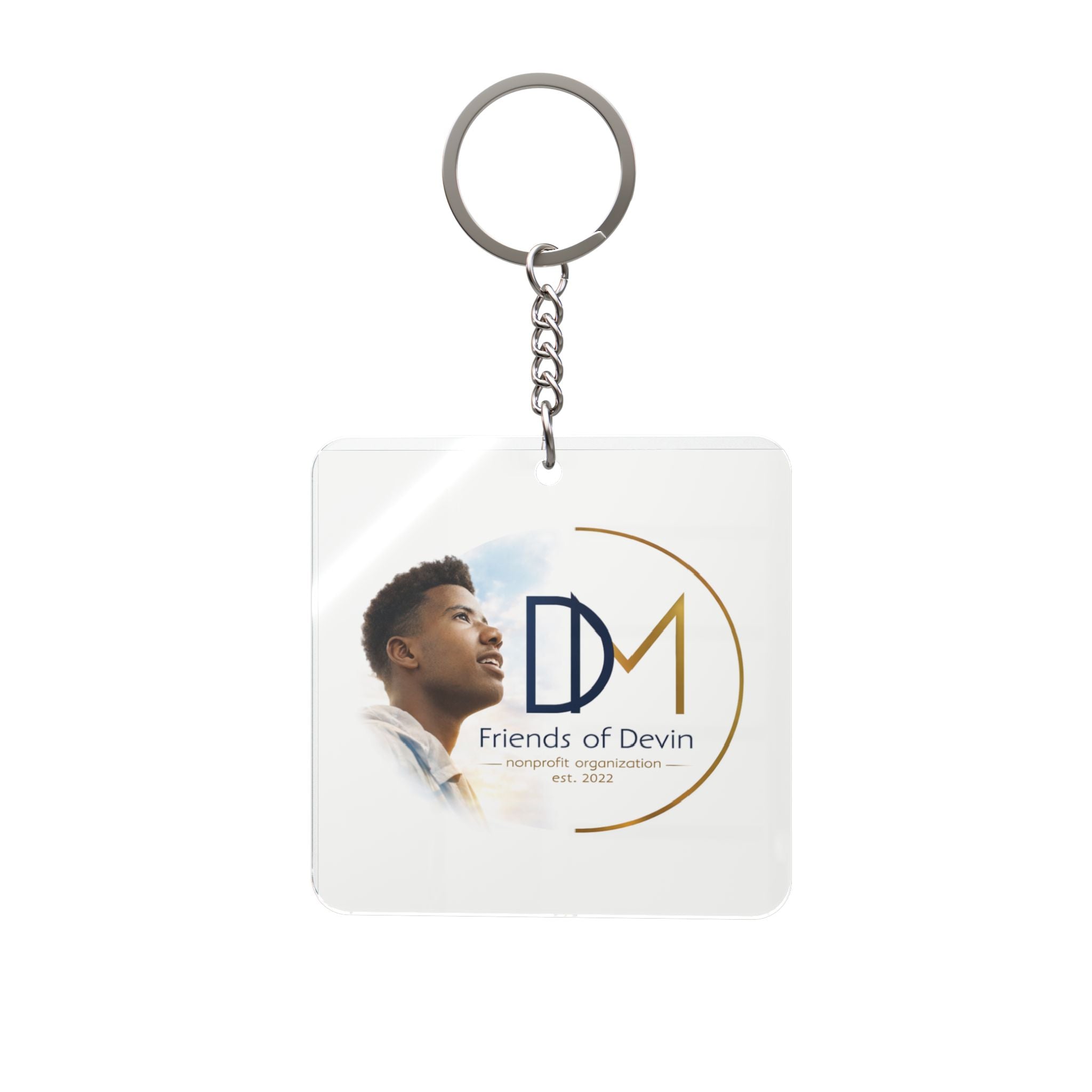 Friends of Devin Photo Square Keychain