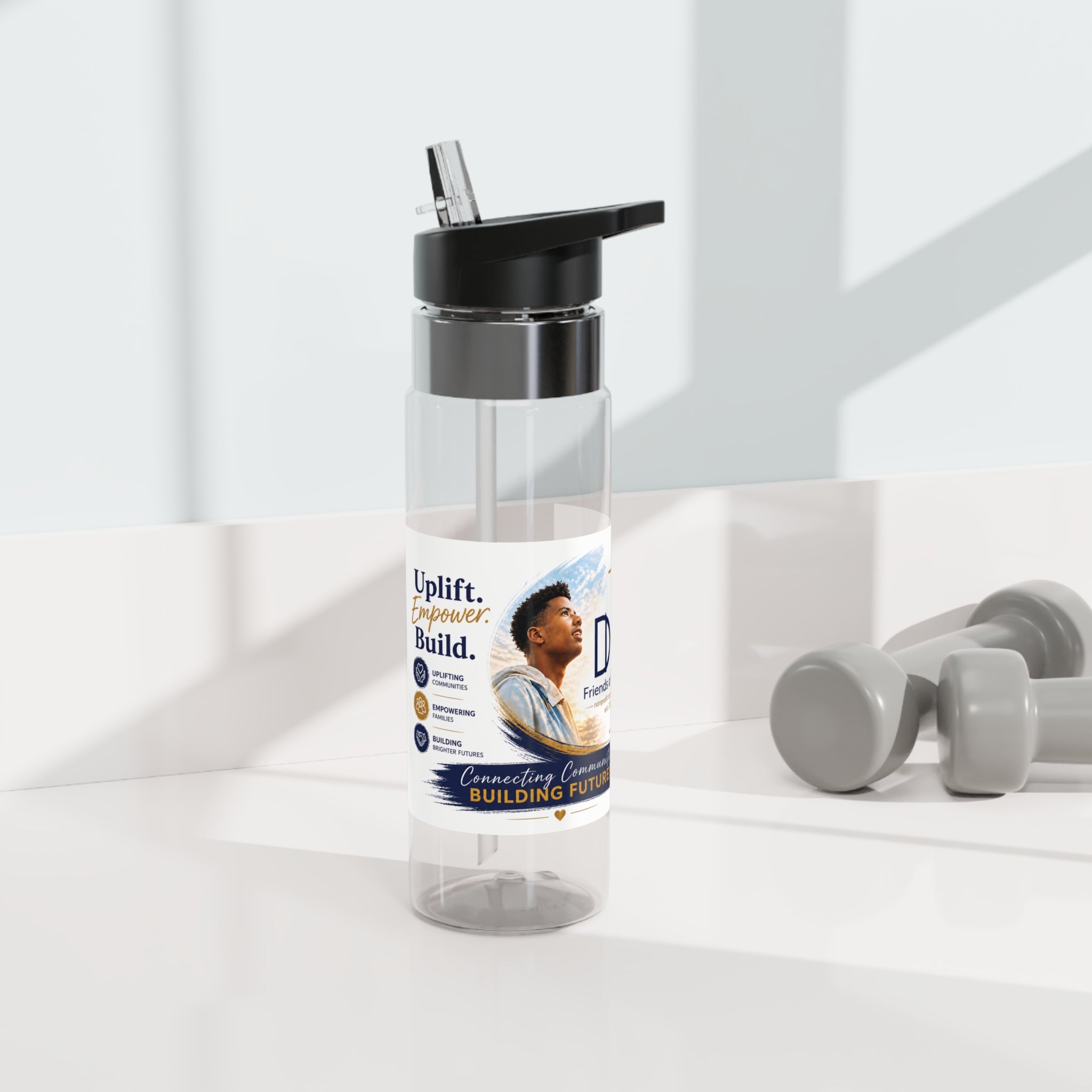 20oz Tritan Sports Bottle — Uplift. Empower. Build.